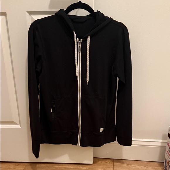 Vuori Tops - Vuori Black Jacket with Silver Zipper